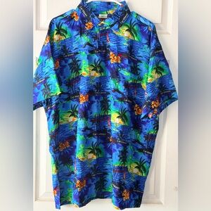 Mens Hawaiian Aloha Shirt Beach tropical Caribbean (Sz Xl) Excellent Condition